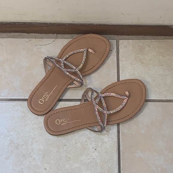 OLIVIA- Pink shimmer Sandals - Picture 2 of 2